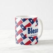 TEXAS FLAG Custom Scripting BLESSED Texan Kaffeetasse (VorderseiteRechts)