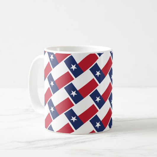 TEXAS FLAG Custom Scripting BLESSED Texan Kaffeetasse (Vorderseite Links)