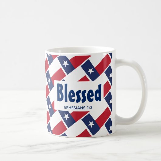 TEXAS FLAG Custom Scripting BLESSED Texan Kaffeetasse (Rechts)