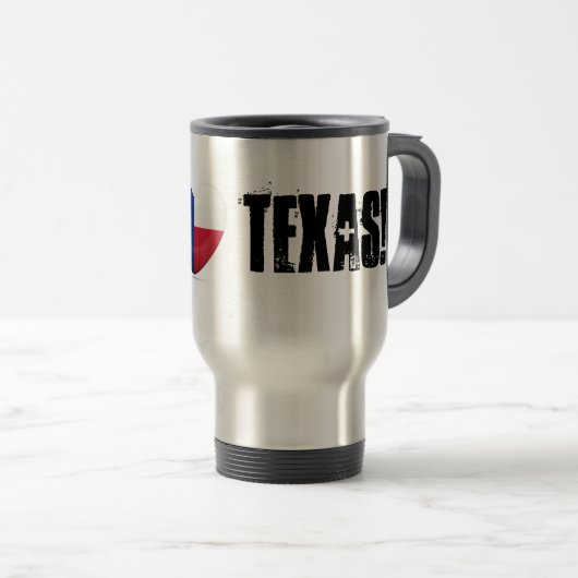 Texas Flag Cutout Reisebecher (VorderseiteRechts)