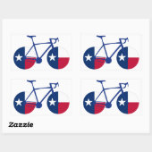 Texas Flag Cycling Rechteckiger Aufkleber (Blatt)