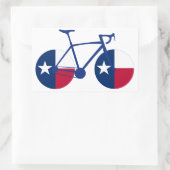 Texas Flag Cycling Rechteckiger Aufkleber (Tasche)