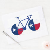 Texas Flag Cycling Rechteckiger Aufkleber (Umschlag)