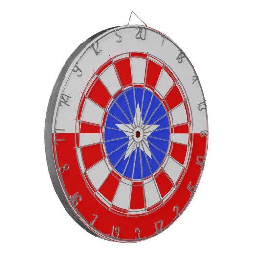 Texas flag dartboard dartscheibe (Vorderseite Links)