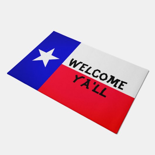 Texas Flag Doormat Fußmatte (Schrägansicht)