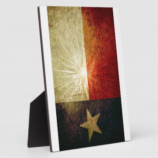 Texas Flag Firework Fotoplatte (Seite)