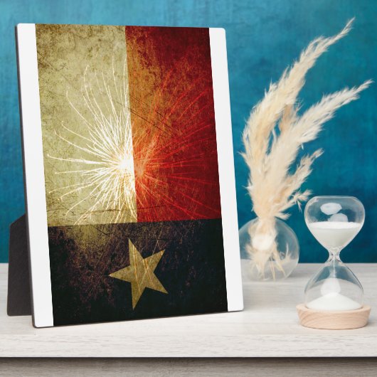 Texas Flag Firework Fotoplatte (Seite)