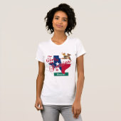 Texas Flag Form CUSTOM Cowgirl Mädchen sind Hübsch T-Shirt (Vorne ganz)