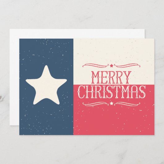 Texas Flag Frohe Weihnachts-Einladung oder Karte (Vorne/Hinten)