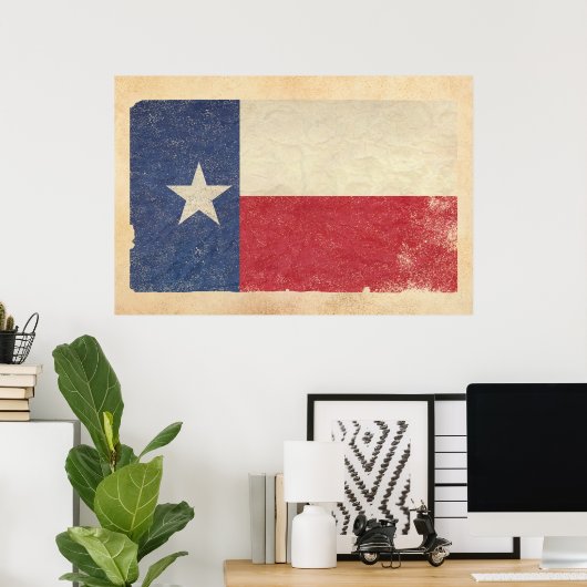 Texas Flag gealtert Poster (Heimbüro)