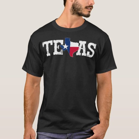 Texas Flag Grunge erschüttert T-Shirt (Vorderseite)