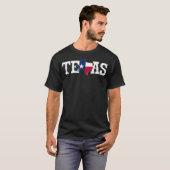 Texas Flag Grunge erschüttert T-Shirt (Vorne ganz)