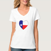 Texas Flag Herz T-Shirt (Vorderseite)