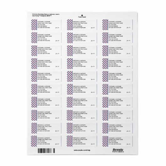 TEXAS FLAG John 3:16 Rücksendeadresse Etikett (Vorne)