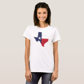 Texas Flag Karte Frauen weiß T-Shirt (Vorne ganz)