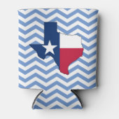 Texas Flag Karte Lonestar Staat Zickzack Texan Dosenkühler (Vorderseite)