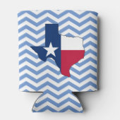 Texas Flag Karte Lonestar Staat Zickzack Texan Dosenkühler (Rückseite)