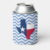 Texas Flag Karte Lonestar Staat Zickzack Texan Dosenkühler (Kanne Rückseite)
