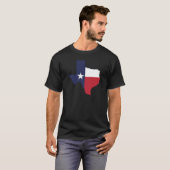 Texas Flag Karte Männerschwarz T-Shirt (Vorne ganz)