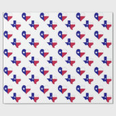 Texas Flag Karte mit Herz Geschenkpapier (Flach)