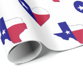 Texas Flag Karte mit Herz Geschenkpapier (Rolleneckpunkt)
