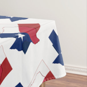 TEXAS Flag Karte Stilvoll Patriotic Geometric Tischdecke