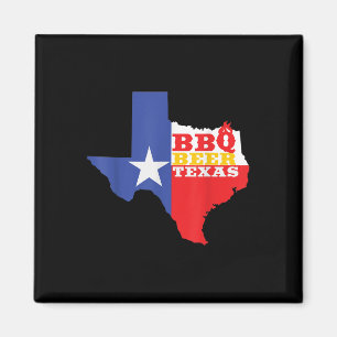 Texas Flag Karte Summer Barbecue Funny Beer Grille Magnet