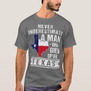 Texas Flag Karte Vintag Men Texas T-Shirt