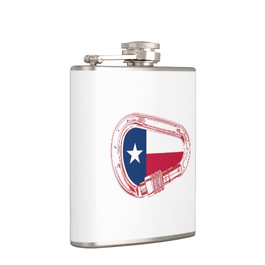Texas Flag Kletterer Carabiner Flachmann (Rechts)