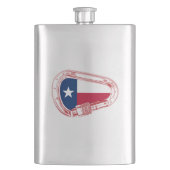 Texas Flag Kletterer Carabiner Flachmann (Vorderseite)