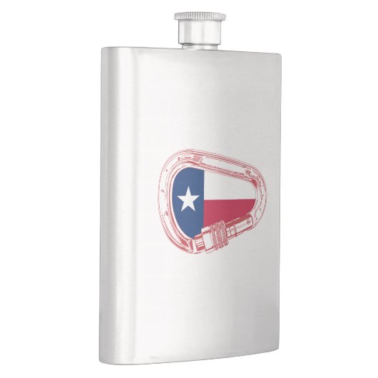 Texas Flag Kletterer Carabiner Flachmann (Rechts)