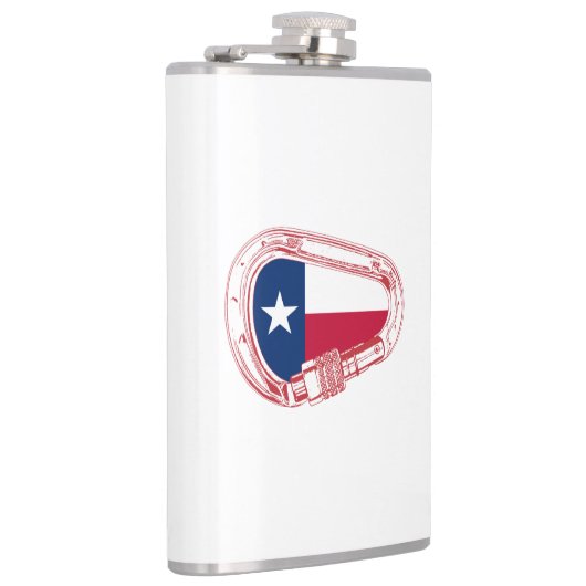 Texas Flag Kletterer Carabiner Flachmann (Rechts)