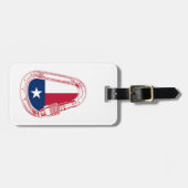 Texas Flag Kletterer Carabiner Gepäckanhänger (Vorderseite horizontal)