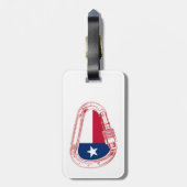 Texas Flag Kletterer Carabiner Gepäckanhänger (Rückseite vertikal)