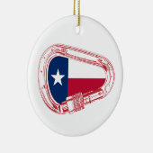 Texas Flag Kletterer Carabiner Keramik Ornament (Rechts)