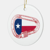 Texas Flag Kletterer Carabiner Keramik Ornament (Links)