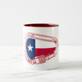 Texas Flag Kletterer Carabiner Zweifarbige Tasse (Mittel)