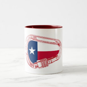 Texas Flag Kletterer Carabiner Zweifarbige Tasse
