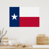 Texas Flag: Langorne, der texanische einstündige S Poster (Küche)