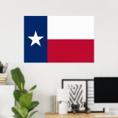 Texas Flag: Langorne, der texanische einstündige S Poster (Heimbüro)