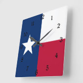 Texas Flag: Langorne, der texanische einstündige S Quadratische Wanduhr (Winkel)