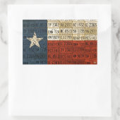Texas Flag Lizenzschild Art Lone Star Aufkleber (Tasche)