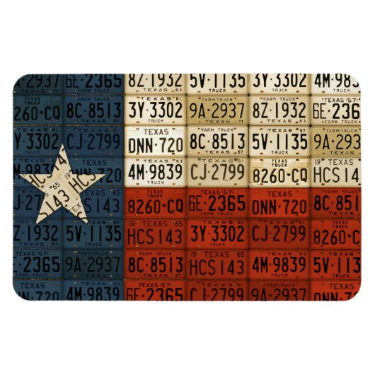 Texas Flag Lizenzschild Art Lone Star Staat Magnet (Horizontal)