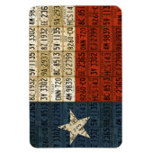 Texas Flag Lizenzschild Art Lone Star Staat Magnet (Vertikal)