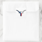 Texas Flag London Quadratischer Aufkleber (Tasche)
