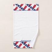 TEXAS FLAG Lone Star Personalisierte Schrift WEISS Badhandtuch Set (Handtuch)