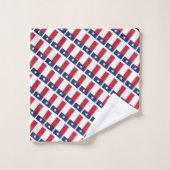 TEXAS FLAG Lone Star Personalisierte Schrift WEISS Badhandtuch Set (Waschlappen)