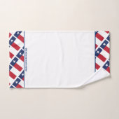 TEXAS FLAG Lone Star Personalisierte Schrift WEISS Badhandtuch Set (Handtuch)