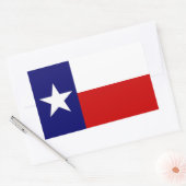 Texas Flag Lone Star Staat Gepäckaufkleber Rechteckiger Aufkleber (Umschlag)