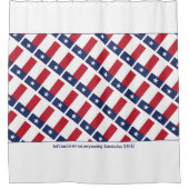 TEXAS FLAG Lone Star Staat Individuelle Schrift Duschvorhang (Vorderseite)